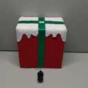 PEIDUO Animated Christmas Santa in Lighted Gift Box, Motion Sensor Christmas Music Decorative Lights, Under The Christmas Tree Present Decorations for Indoor Outdoor Yard Home Holiday Decor