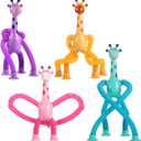 XONTEUS 4 Pcs Pop Tubes Giraffe Travel Airplane Road Trip Car Activities Essential ,Telescopic Suction Cup Sensory Fidget Toys,Screen-Free Activity for Boy & Girl , Stocking Stuffers for Kids