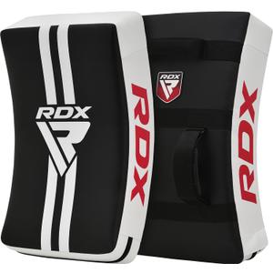 RDX Kick Shield Muay Thai Kickboxing, Heavy Curved Kicking Striking Body Pad, Punching Foot Target MMA Boxing Training, 3 Padded Handles, Martial Arts Karate TKD Taekwondo (One Pad Only)
