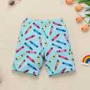 ODASDO Boys Back to School Outfit Pencil Printed Short Sleeve T-shirt Tops and Shorts Set Kids Preschool Kindergarten Clothes (Yellow Blue)