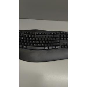 Wireless Keyboard and Mouse Combo, 2.4G Full Size Wave Keys Ergonomic Keyboard with Wrist Rest and 3Level DPI Adjustable Wireless Ergonomic Mouse for Windows, Mac OS Desktop/Laptop/PC(Black)