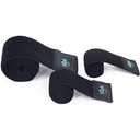 Hilph Ice Pack Strap, Stretchable, 3 Sizes Belt Extender Stretch Straps, Elastic Hook and Loop Extension Straps Add Length to Most Ice Packs, Multiple Uses, Black