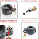 Prime-Line S 4180 Door Knob Lock-Out Device Prevents Turning of Door Knob and Access to Keyhole, Can be Used for Home Rentals, Evictions, Job Sites & More Keyed Alike, Diecast, Gray (Single Pack)