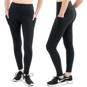 SATINA High Waisted Leggings for Women - Comfortable and Stretchy in Versatile Sizes and Colors - Workout Yoga Leggings Set, One Size