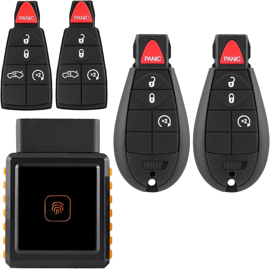 IYZ-C01C DIY Key Fob FOBIK Replacement kit for 2009 2010 2011 2012 Dodge Ram 1500 2500 3500 Journey Challenger Grand Caravan Jeep Grand Commander Keyless Entry Remote Key