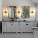 Crystal Wall Sconce Set of 2, Gold Crystal Bathroom Wall Light, Modern Sconces Wall Decor 2-Light Luxury Indoor Wall Lamp 15.7-Inch for Living Room, Hallway, Mirror, Bathroom, Vanity E26