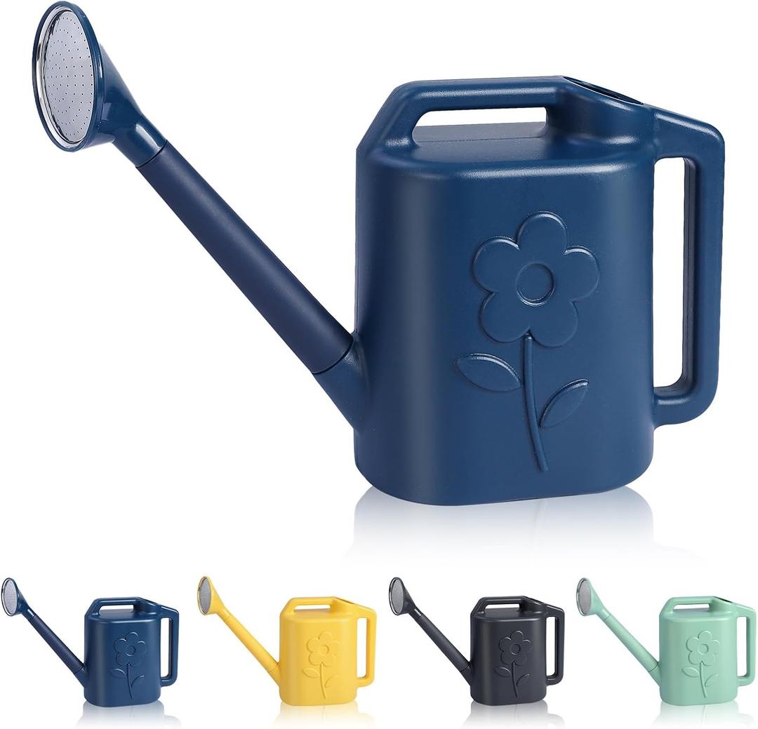 Watering Can for Indoor Plantswith Removable Long Spout and Stainless Steel Shower HeadFlower Watering Can 90oz,2.8L (Blue)