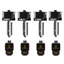 4Pack 0.2/0.4/0.6/0.8MM H2 Series/P2S Hotend for Bambu Lab H2D/H2S/H2C Combo/P2S 3D Printer, High Temperature Quick Swap Hardened Steel Nozzle Replacement 3D Printer Extruder