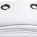 Moondream LumenControl Solid Blackout Curtain for Bedroom | Textured Fabric | Light Block for Windows & Sliding Doors | Made in Europe | Grommet | 55" W x 84" L | White - Snow MC720