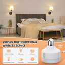 VOLISUN Battery Operated Wall Sconce Set of Two,Black Wireless Sconces Set of 2 Rechargeable,Battery Operated Wall Lights for Bedroom Living Room Hallway(9 Colors)