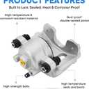 Front Brake Calipers Compatible with Jeep Wrangler 1990-2006, Cherokee 90-01, Grand Cherokee 93-98, TJ 97-06, Comanche 90-92, Front Driver & Passenger Side, 18-4340 18-4339, 2PCS
