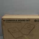 ROPODA Portable Cornhole Board Set,24 x 16 in Corn Hole Games for Adults with 8 Bean Bags, Lightweight Aluminum Alloy Edging Cornhole Set for Outdoor GamesBeach and Tailgates. (RED)