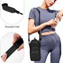 sportsnew Water Bottle Holder with Strap, 32 OZ Water Bottle Carrier Sling Bag with Adjustable Shoulder Strap Insulated Water-Resistant Water Bottle Bag for Walking Hiking, Patent Pending (Black)