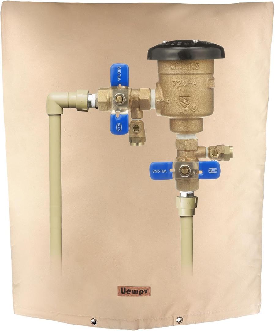Backflow Preventer Cover Insulated-Sprinkler Covers for Outside-with Thicker 5 Layers Fabric,24" Wx30 H -Backflow Insulation Cover Protect Water Meters, Sprinklers from Damage During Winter