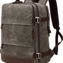 BOVIP Travel Backpack for Men, Carry On Backpack, Flight Approved Personal Item, 17 inch Laptop Backpack, Light Green