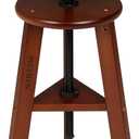 MEEDEN Wooden Drafting Stool with Adjustable Height, Artist Stool,Office Studio Stool, Up to 220 Lbs,German Beech Wood, Perfect for Artists Studio,Home Use,Kitchen,Bars (Deep Walnut)