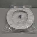 Toilet seat Round with Slow Close Hinges, Four Bumpers, Two Sets of Parts, White Toilet seat Round, Slow Close, Never Loosen and Easily Remove, Plastic, White