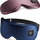 Heated Eye Mask - Cordless Eye Mask for Dry Eyes, Eye Relief, Improved Sleep, Washable Eye Heating pad for Travel and with Replaceable Shell (Blue)