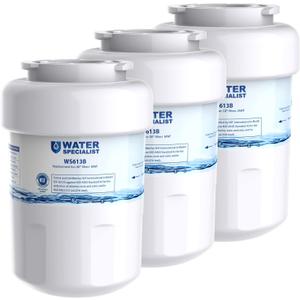 Waterspecialist WS613B Replacement for MWF, SmartWater MWFP, MWFA, GWF, HDX FMG-1, WFC1201, GSE25GSHECSS, PC75009, RWF1060, Kenmore 9991 Refrigerator Water Filter, 3 Filters