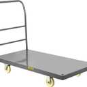 VEVOR Platform Truck, 2000 lbs Capacity Steel Flatbed Cart, 47" Length x 24" Width x 32" Height Flat Dolly, Hand Trucks with 5" Nylon Casters, Heavy-Duty Utility Push Carts for Luggage Moving