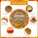 MEHOFOND 169PCS Friendsgiving Party Supplies,Thanksgiving Autumn Dinnerware Paper Plates, Napkins, Cups, Cutlery, Tablecloth Pumpkin Harvest for Fall Friends Party Decor, Serve 24 Guests