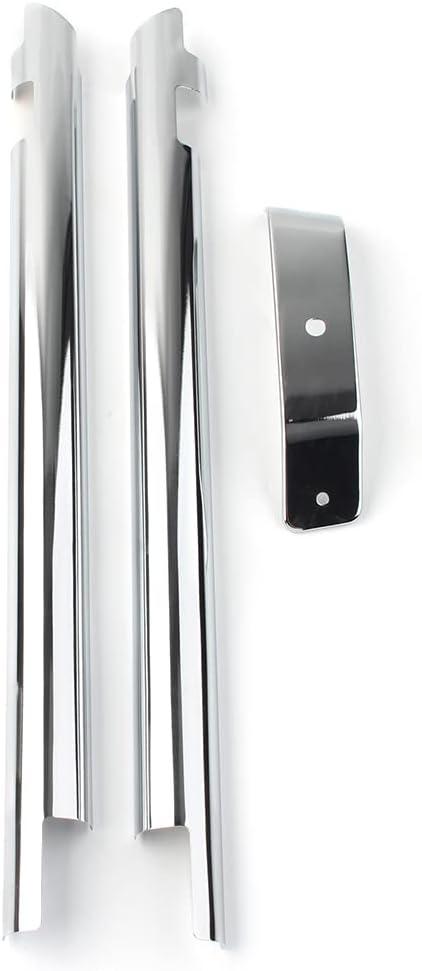 Cnkaka036 Motorcycle Down Tube Covers Protector Frame Cover Front Chrome for Harley Davison for Softail Blackline Breakout Convertible Cross Bones Deluxe Fat Boy Twin Cam Heritage Springer