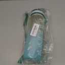 Water Bottle with Straw, 32oz Motivational Water Bottles with Time Marker to Drink, Tritan BPA Free, 1L Sports Water Bottle with Carry Strap LeakProof for Women Gym Fitness Outdoor (1 Pack) (Green Mint)