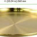 8PCS 201 Stainless Steel Gold Plates, 10 Inches Flat Metal Dishes, Round Serving Plates for Snacks, Desserts, one size