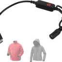 2 x 12V Heated Jacket Battery Adapter, Type-C to DC 5.5mm Charger Cable for Milwau-kee, M-12, Makita, Snap-on, Metabo, Craftsman AEG for 12V Heated Jackets Only