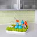 Boon Lawn Countertop Baby Bottle Drying Rack with Antimicrobial Tray - Spring Green - Bottle Rack and Organizer - Baby Feeding Essentials - 13.5 x 11 x 2.5 - 1 Count