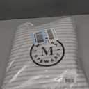 Martha Stewart Ticking Stripe Blackout Lining Rod Pocket/Back Tab Window Curtain Panel Pair, 84", White/Grey