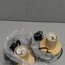 Tuanse 2 Pcs Polished Metal Desktop Lamp Base E26 E27 Screw Light Bulb Holder Sockets Night Light Base Lamp Replacement for Holding Bulb 6 Feet Cord on Off Switch Plug(Wood Color)