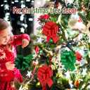 24pcs Large Christmas Bows for Gift Wrapping, 5 inch Wide Xmas Pull Bows for Presents, Gift Baskets, Christmas Tree, Wine Bottles, Christmas Decorations (red and Green)