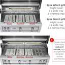 Grill Briquette Tray Replacement for Lynx 42in 54in Grill, Wide Briquette Tray Grill Heat Plates for Lynx L42 L42FR L42PSFR L42PSR L42R L54 L54PSFR, Grill Heat Shield 19 1/4'' x 12 1/2'' (1 Pack)
