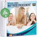 Utopia Bedding Waterproof Mattress Protector Queen Size, Zippered Mattress Encasement Bed Bug and Dust Mite Proof, Absorbent Six-Sided Mattress Cover