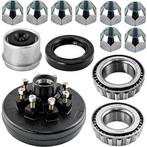 12"x 2" Trailer Brake Drum Kit 8 on 6.5" Replacement for 7000LBS,Trailer Brake Hub Drum Assembly Replaces 12" X 2" Trailer Brakes Drum Assembly