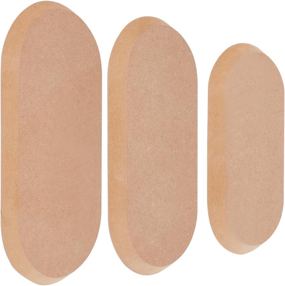 OLYCRAFT 3Pcs Oval Pottery Molds for Clay Ceramic Wood Pottery Tools Clay Drying Board Oval Potterys Molds Plate Forming Mold for Clays Ceramics Making Handbuliding Plates - 3 Sizes