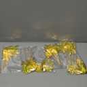 Gyufise 20Pcs Foil Firework Cupcake Toppers Happy Birthday Cake Toppers Tinsel Flower Drink Stirrers Cocktail Food Fruit Toothpicks for Valentine's Day Party Birthday Wedding Supplies Yellow