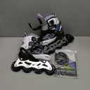 2PM SPORTS Cytia Pink Girls Adjustable Illuminating Inline Skates with Light up Wheels, Fun Flashing Beginner Roller Skates for Kids (Small - Little Kids (10C-12.5C US), Purple)