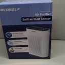 Air Purifier for Large Room, Cleans 2, 400 ft² in 30 Mins, 3-Stage True HEPA, 360° Airflow, Large Touch Display Control, Real-Time Air Quality (PM2.5) Display, Ultra-Quiet 20dB Sleep Mode, Bright White