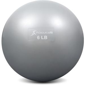 ProsourceFit Weighted Toning Exercise Balls for Pilates, Yoga, Strength Training and Physical Therapy, Silver 6lb