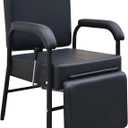 Reclining Shampoo Chairs Adjustable Height Shampoo Chairs for Salon Barber Chair Hair Stylist Chair Recline Salon Chair Spa Beauty Equipment for Hair Stylists, Tattoo Artists, Cosmetologists (Black)