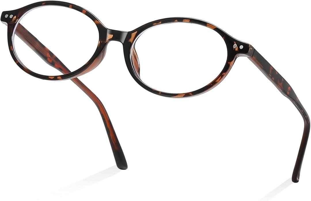 2 x Y2K Oval TR90 Blue Light Blocking Glasses Ultra Light Computer Screen Gaming for Woman