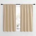 NICETOWN Blackout Room Darkening Curtains - Home Decoration Light & Noise Reducing Thermal Insulated Window Draperies with Rod Pocket Top (Biscotti Beige, Set of 2, 42 inches Wide x 54 inches Long)