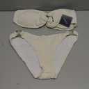 ZAFUL O Ring Bandeau Bikini Sets for Women Sexy Strapless Swimsuits 2 Piece High Cut Bathing Suit (Small)