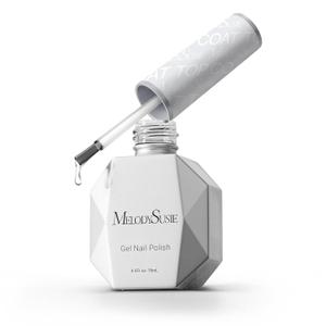 MelodySusie Gel Top Coat-15ml No Wipe Top Coat, High Gloss Shine Finish Long Lasting Top Gel for Clear Nail Gel and Acrylic Nails, for Home DIY and Nail Salon 0.5fl oz, 1620