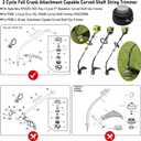 2Pc Arborless Trimmer Head for Ryobi RY4CCS 4 Cycle Curved Shaft Gas Trimmer RY252CS RY252CSVNM 25 cc 2-Stroke Trimmer,Replacement 311759011 for Homelite 26CC ut26csl3vnm