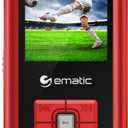 Ematic 8GB MP3 Video Player with FM Tuner/Recorder and 1.5-inch Color Screen, Red