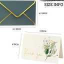 Winoo Design Heavy Duty Thank You Cards with Envelopes - 36 PK - Gold Thank You Notes 4x6 Inches Baby Shower Wedding Cards Small Business Graduation Funeral Bridal Shower (Assortment)