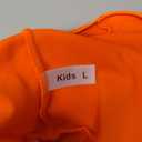 ATHX Kids High Stretch Spandex Halloween Cosplay Bodysuit Costume Open Face Unitard Child Full Body Skin Suit Zentai Suit (Large, Orange)